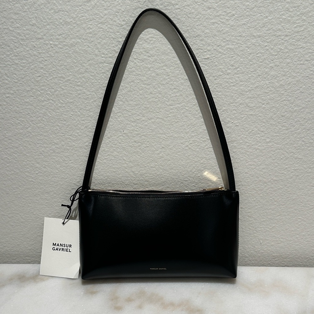 Mansur Gavriel Gaia Shoulder Bag in Black/Red - Picture 6 of 11